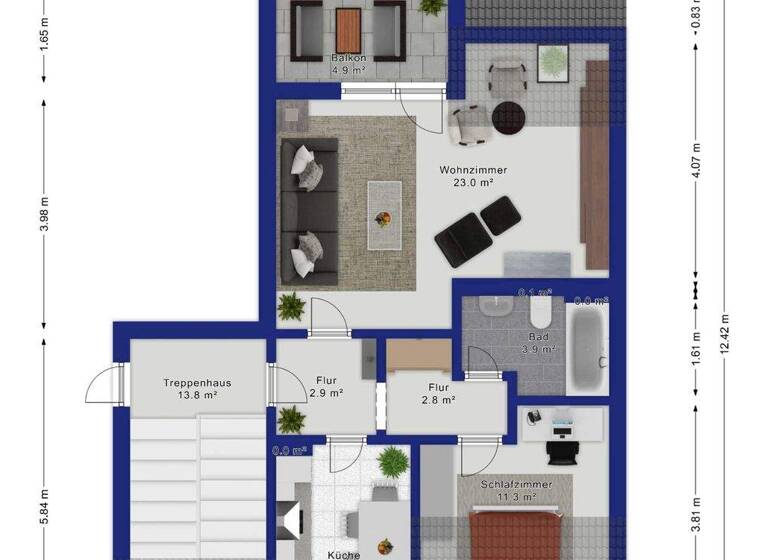 Wohnung zum Kauf 69.000 € 2 Zimmer 52 m² Oebisfelde 39646