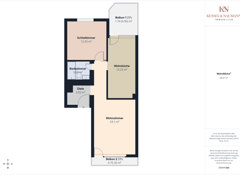 Wohnung zur Miete 550 € 2,5 Zimmer 60 m² frei ab 01.03.2026 Malstatt Saarbrücken 66113