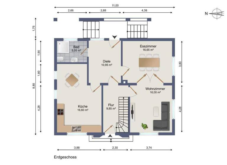 Einfamilienhaus zum Kauf 469.000 € 6 Zimmer 147 m² 1.780 m² Grundstück Barkenkamp 1 Borken 46325