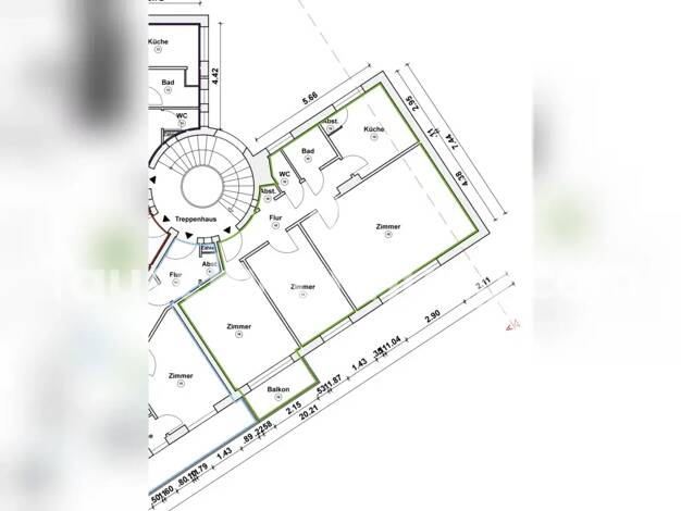 Wohnung zur Miete Tauschwohnung 1.300 € 3 Zimmer 75 m² 4. Geschoss Alsterdorf Hamburg 22085