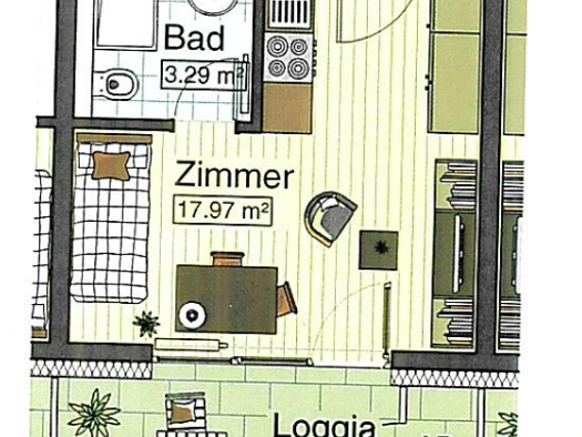 Studio zur Miete 560 € 1 Zimmer 25,1 m² 4. Geschoss Stadtmitte Neu-Ulm 89231