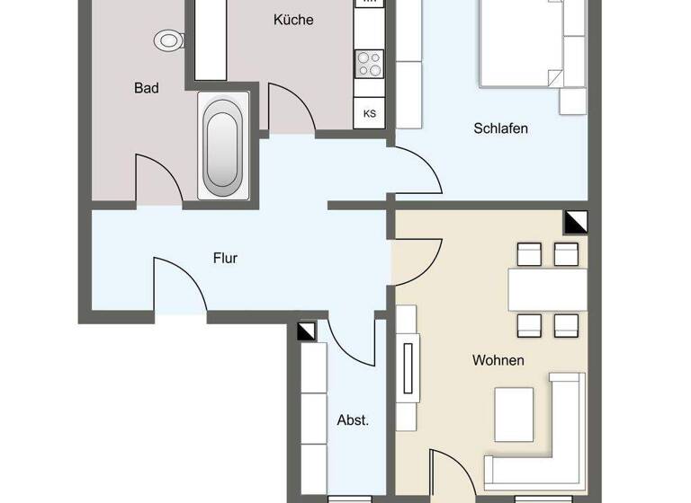 Wohnung zum Kauf 67.000 € 2,5 Zimmer 62 m² Gablenz Chemnitz 09126