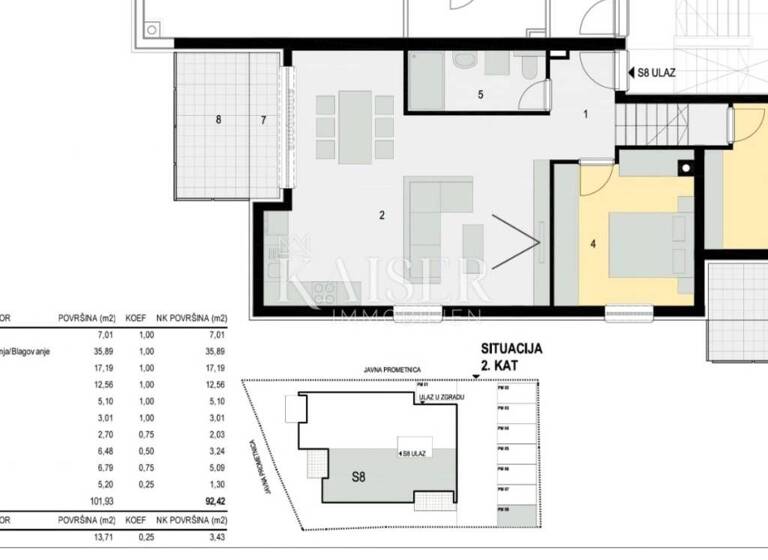Wohnung zum Kauf 626.000 € 3 Zimmer 104 m² 2. Geschoss Mandre, Kolan Kolan