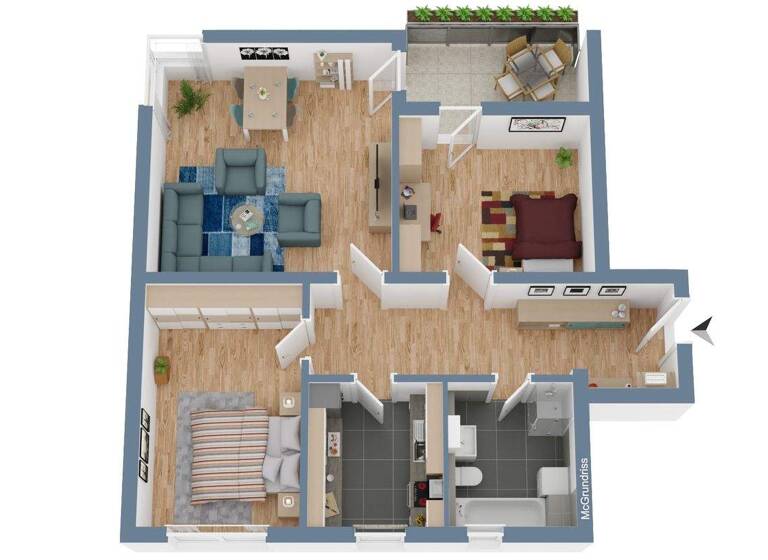 Wohnung zum Kauf 369.500 € 3 Zimmer 77 m² Geschoss 3/4 Albert-Einstein-Straße 11 b Südstadt Rostock 18059