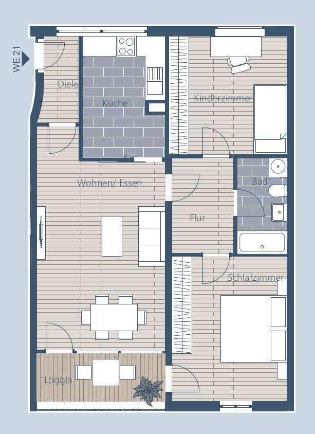 Wohnung zum Kauf provisionsfrei 246.700 € 3 Zimmer 74,6 m²<br/>Wohnfläche 3.<br/>Geschoss Lindenau Leipzig 04177