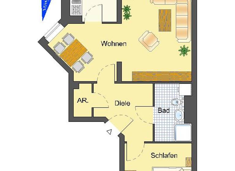 Wohnung zur Miete nur mit Wohnberechtigungsschein 344 € 2 Zimmer 62,8 m²<br/>Wohnfläche 1.<br/>Geschoss 26.12.2025<br/>Verfügbarkeit Lippestraße 36 Süd Recklinghausen 45663