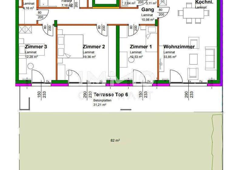 Wohnung zum Kauf - Erstbezug provisionsfrei 413.141 € 4 Zimmer EG Krems an der Donau 3500