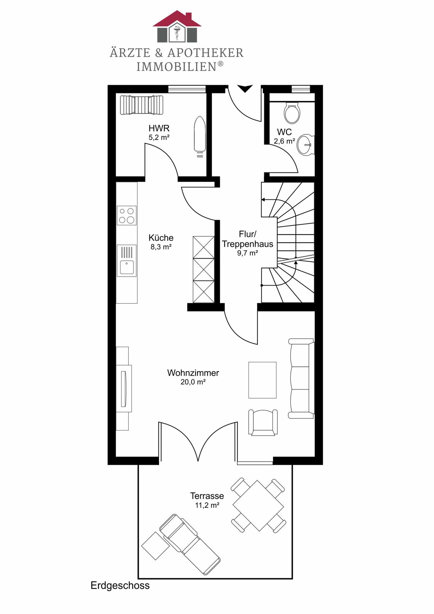 Reihenmittelhaus zum Kauf provisionsfrei 439.000 € 5 Zimmer 135 m²<br/>Wohnfläche 65 m²<br/>Grundstück Buntekuh Lübeck 23556