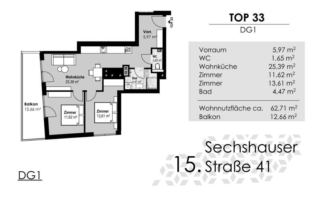 Studio zur Miete 2.181 € 3 Zimmer 62 m²<br/>Wohnfläche 4.<br/>Geschoss ab sofort<br/>Verfügbarkeit Sechshauser Straße 41 Wien(Stadt) 1150