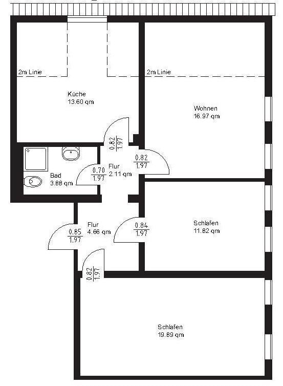 Wohnung zur Miete 459 € 3 Zimmer 73 m²<br/>Wohnfläche 2.<br/>Geschoss ab sofort<br/>Verfügbarkeit Goethestr. 17 Manebach Ilmenau-Manebach 98693