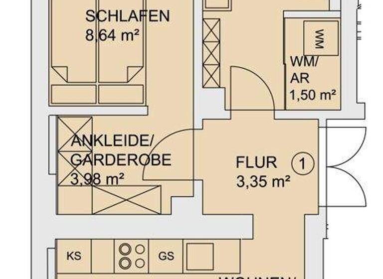 Wohnung zur Miete 420 € 2 Zimmer 46 m² EG frei ab 01.05.2026 Leipziger Straße 100 Pölbitz Zwickau / Pölbitz 08058