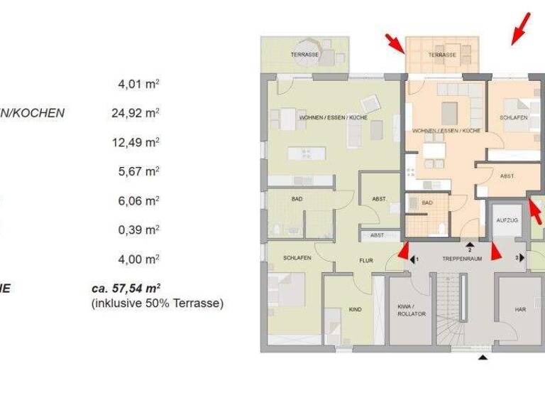 Terrassenwohnung zur Miete - Erstbezug 830 € 2,5 Zimmer 57,5 m² 3 Geschosse frei ab 01.04.2026 Kreuzkamp 32 Mellendorf Wedemark 30900