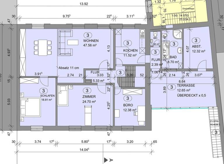 Wohnung zum Kauf 398.000 € 4 Zimmer 147 m² 1. Geschoss Weil am Rhein 79576