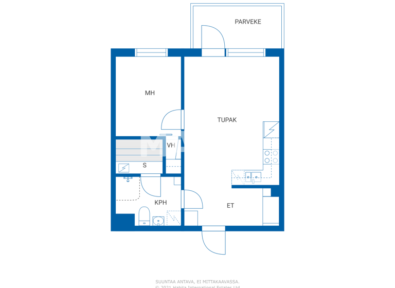 Studio zum Kauf 122.000 € 2 Zimmer 41 m² 6. Geschoss Teirinkatu 1 Vaasa 65350
