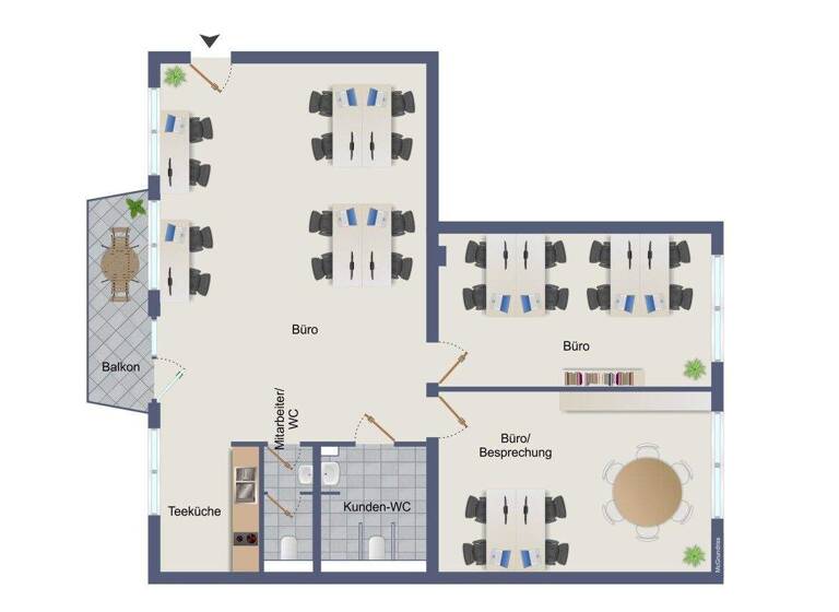 Bürofläche zur Miete provisionsfrei 1.200 € 118 m² Bürofläche Innenstadt Pforzheim 75172