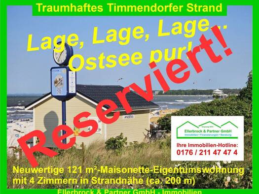 Wohnung zum Kauf 879.900 € 4 Zimmer 121 m² 1. Geschoss Strandstraße 6 Niendorf/Ostsee Timmendorfer Strand 23669
