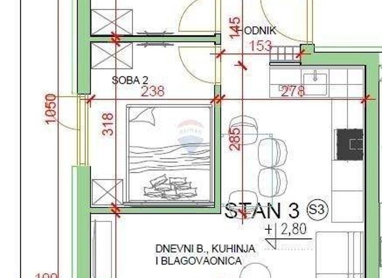 Wohnung zum Kauf 329.000 € 3 Zimmer 61,8 m² Razanj 22203