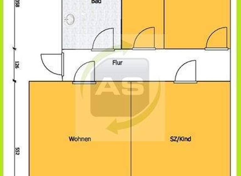 Wohnung zur Miete 499 € 3 Zimmer 80 m² EG frei ab 01.06.2026 Kreisigstraße 40 Innenstadt Zwickau 08056