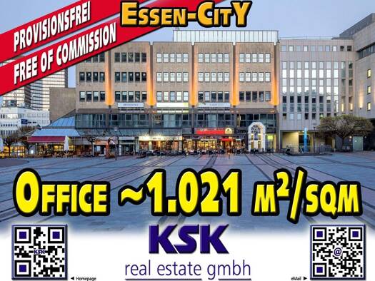 Bürofläche zur Miete provisionsfrei 14,50 € 1.021 m² Bürofläche teilbar von 828 m² bis 1.021 m² Stadtkern Essen 45127