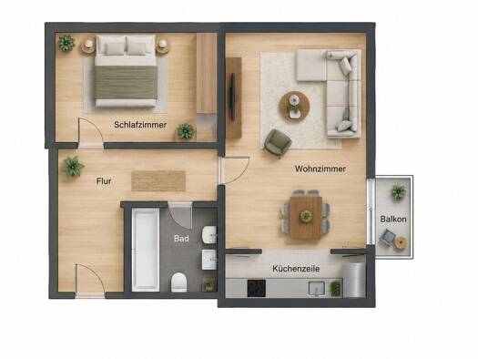 Wohnung zur Miete 365 € 2 Zimmer 48,4 m² 2. Geschoss frei ab sofort Dorstener Straße 82 Buer Gelsenkirchen 45894
