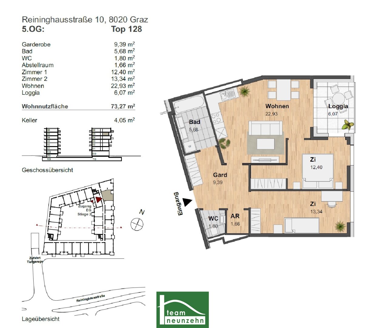 Wohnung zur Miete 739 € 3 Zimmer 67,2 m²<br/>Wohnfläche 5.<br/>Geschoss 01.01.2025<br/>Verfügbarkeit Reininghausstraße 10 Eggenberg Graz 8020