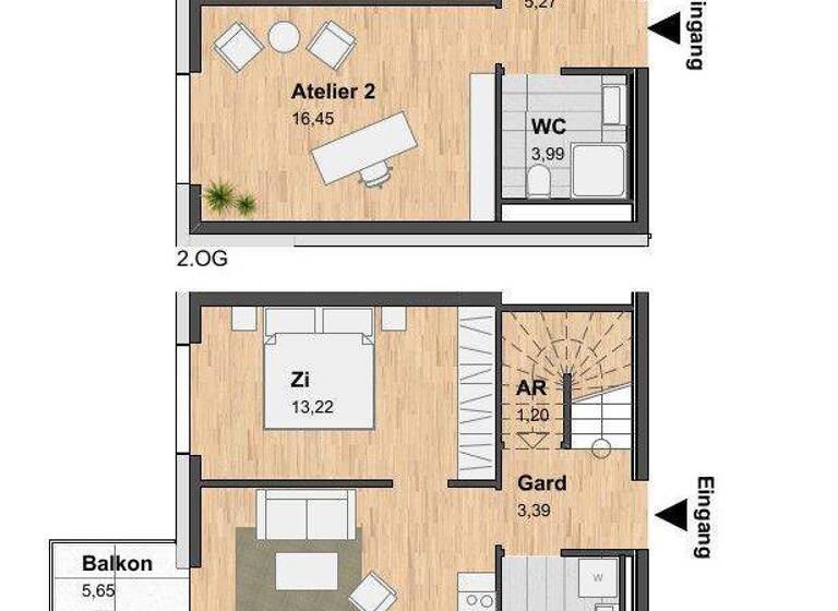 Maisonette zur Miete 1.032 € 4 Zimmer 87,2 m² 1. Geschoss frei ab sofort Eggenberg Graz 8020
