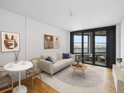 Wohnung zur Miete - Erstbezug 1.185 € 1 Zimmer 46,9 m² 8. Geschoss Lisa-Fittko-Straße 11 Moabit Berlin 10557