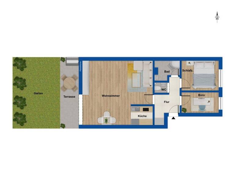 Wohnung zum Kauf 369.000 € 3 Zimmer 93,1 m² EG Kornwestheim 70806