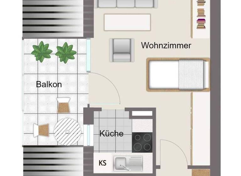 Studio zum Kauf 129.000 € 1 Zimmer 34 m² 3. Geschoss frei ab sofort Straubing 94315