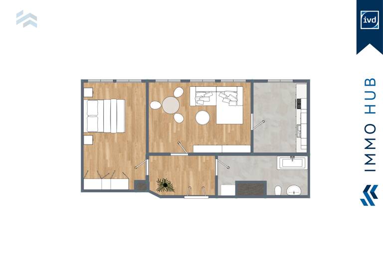 Wohnung zum Kauf 165.000 € 2 Zimmer 57,8 m²<br/>Wohnfläche 1.<br/>Geschoss Zentrum-Nord Leipzig 04105