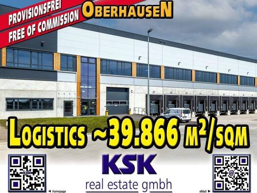 Logistikzentrum zur Miete provisionsfrei 39.866 m² Lagerfläche teilbar von 9.796 m² bis 39.866 m² Sterkrade-Nord Oberhausen 46147
