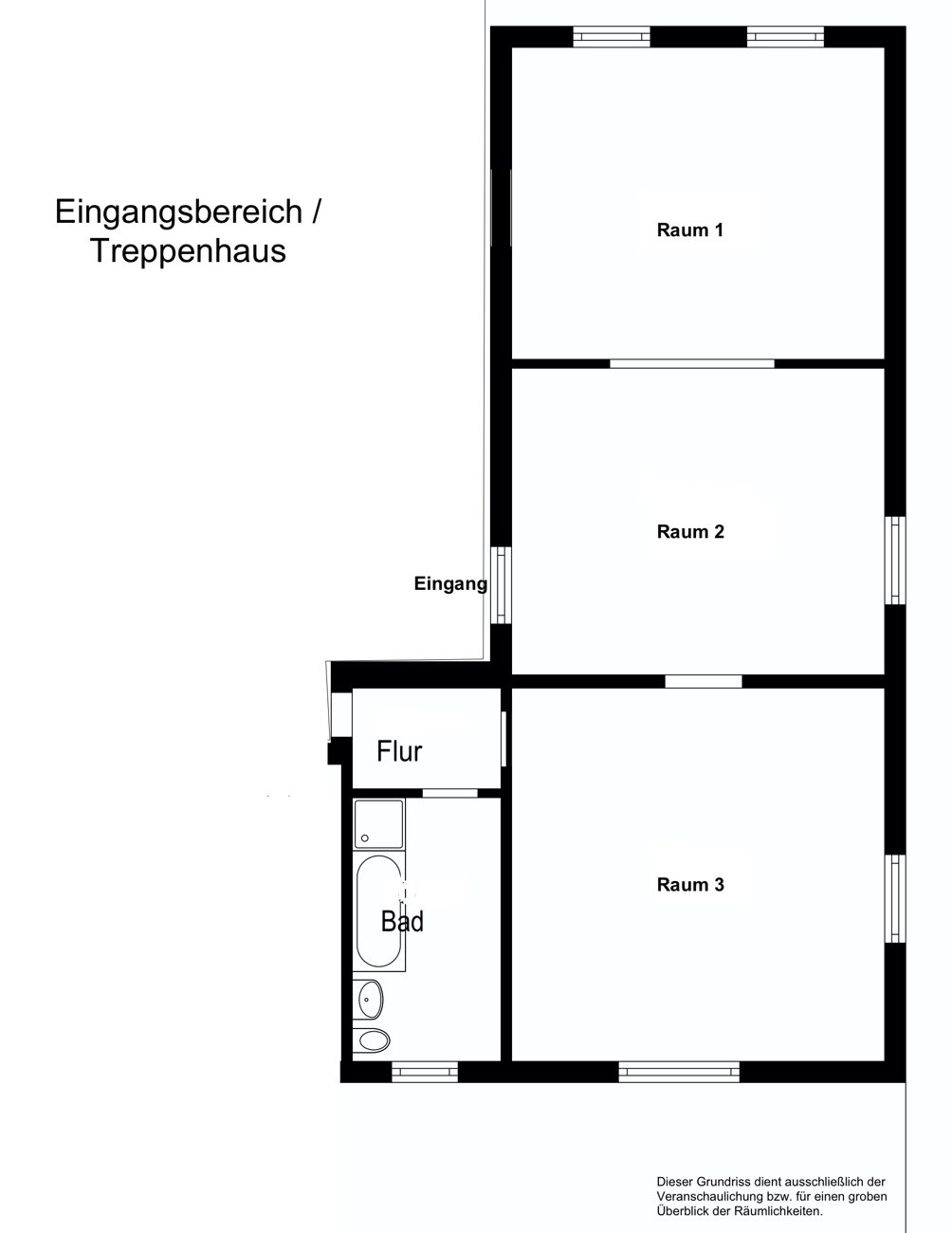 Bürofläche zur Miete 680 € 3 Zimmer 61 m²<br/>Bürofläche Altstadt Lüneburg 21335