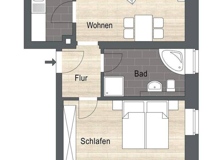 Wohnung zur Miete 773 € 2 Zimmer 53,9 m² 1. Geschoss Karlsruher Straße 104 Coschütz/Gittersee Dresden 01189