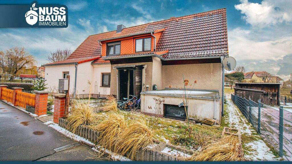 Doppelhaushälfte zum Kauf 82.500 € 3 Zimmer 77 m² 152 m² Grundstück Ortsstraße 28 Schmorda 07389