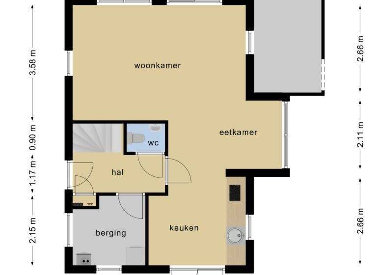Einfamilienhaus zum Kauf provisionsfrei 249.000 € 4 Zimmer 86 m² 266 m² Grundstück Groeneweg 1-133 Bruinisse 4311NG