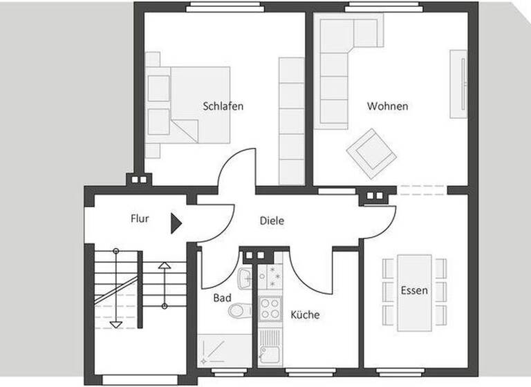 Wohnung zum Kauf provisionsfrei 99.900 € 3 Zimmer 61 m²<br/>Wohnfläche EG<br/>Geschoss Rotthausen Gelsenkirchen 45884