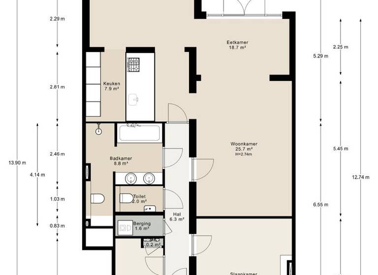 Haus zum Kauf 1.250.000 € 3 Zimmer 114 m² 1.280 m² Grundstück roerstraat 87 amsterdam 1078 LK