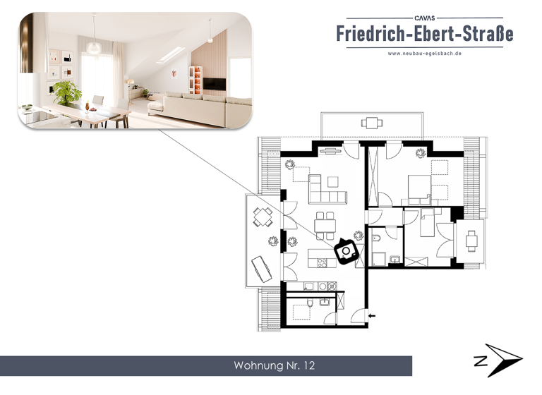 Penthouse zum Kauf - Erstbezug provisionsfrei 535.000 € 3 Zimmer 105,8 m² 2. Geschoss frei ab sofort Friedrich-Ebert-Straße 3 Egelsbach 63329