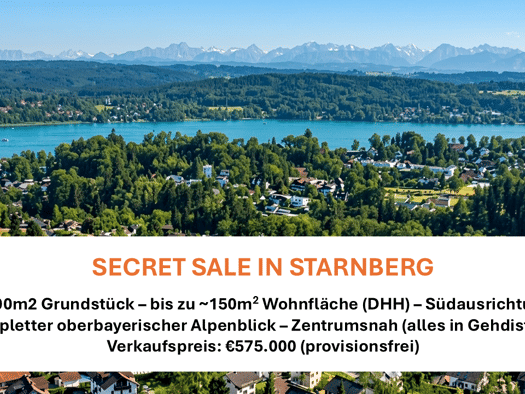 Grundstück zum Kauf provisionsfrei 575.000 € 400 m² Grundstück frei ab sofort Söcking Starnberg 82319