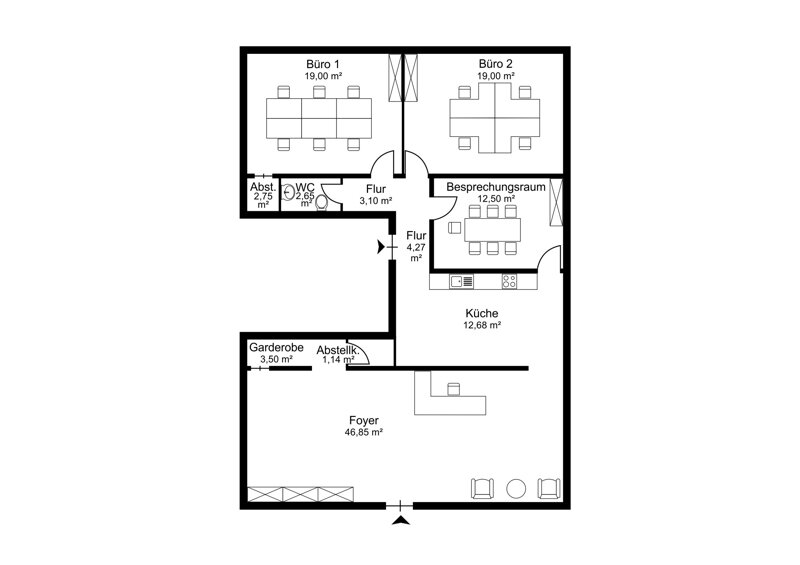 Bürofläche zur Miete 1.600 € 145 m²<br/>Bürofläche Tegernsee 83684