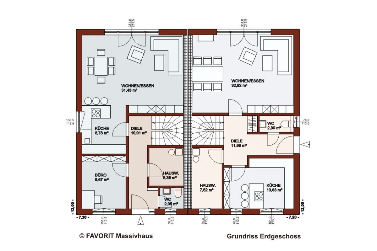 Doppelhaushälfte zum Kauf provisionsfrei 436.410 € 6 Zimmer 160 m²<br/>Wohnfläche 361 m²<br/>Grundstück Meerbeck Moers 47443