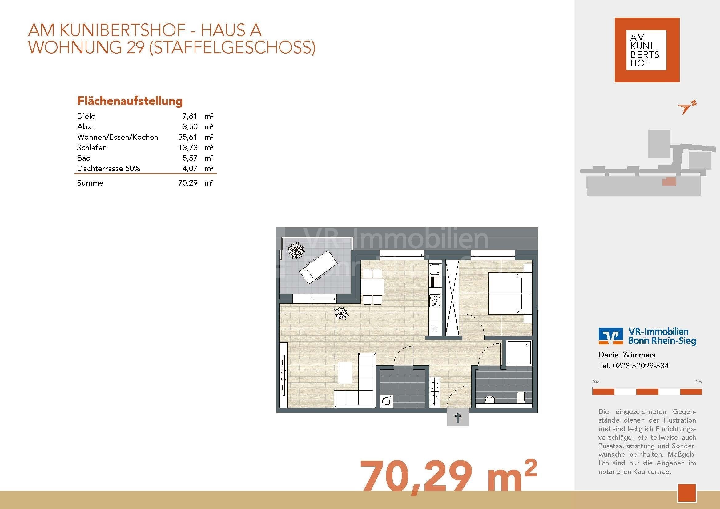 Wohnung zum Kauf provisionsfrei 389.000 € 2 Zimmer 70,3 m²<br/>Wohnfläche 3.<br/>Geschoss Witterschlick Alfter 53347