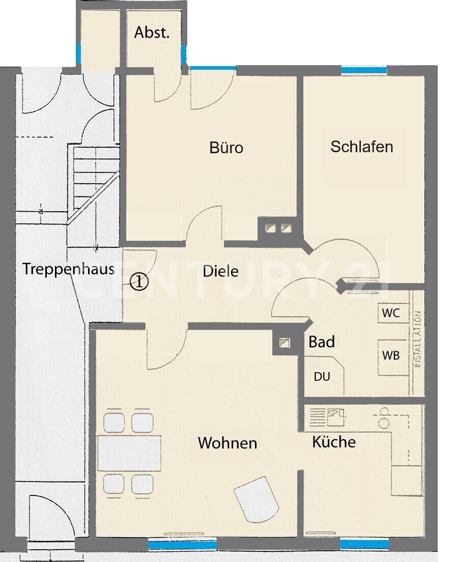 Wohnung zum Kauf 189.000 € 3 Zimmer 52,1 m²<br/>Wohnfläche 1.<br/>Geschoss Wenigenjena - Ort Jena 07749