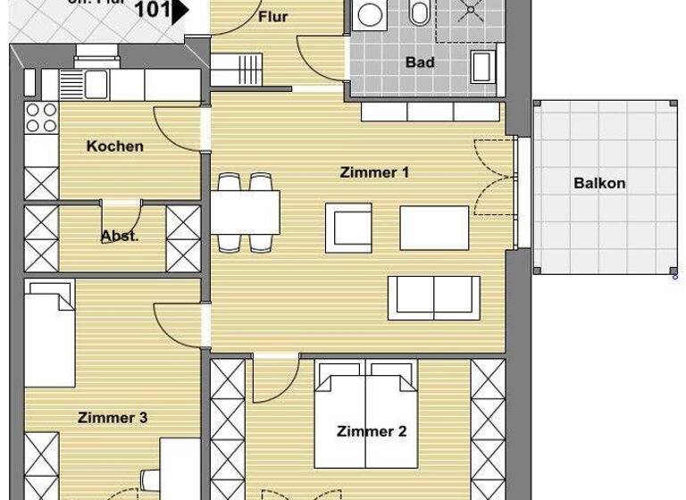 Wohnung zum Kauf - Erstbezug provisionsfrei 470.000 € 3 Zimmer 79 m² EG Berghausen Pfinztal 76327