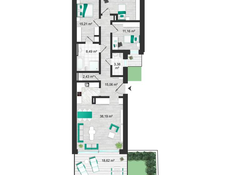 Wohnung zum Kauf 1.100.000 € 4 Zimmer 120,6 m²<br/>Wohnfläche EG<br/>Geschoss ab sofort<br/>Verfügbarkeit Bogenstraße 21 Lichterfelde Berlin 12207