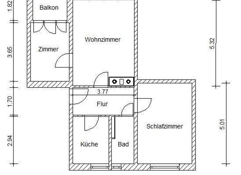 Wohnung zur Miete 458 € 3 Zimmer 63,6 m² 5. Geschoss frei ab 01.05.2026 Pappelallee 3 Alte Neustadt Magdeburg 39106