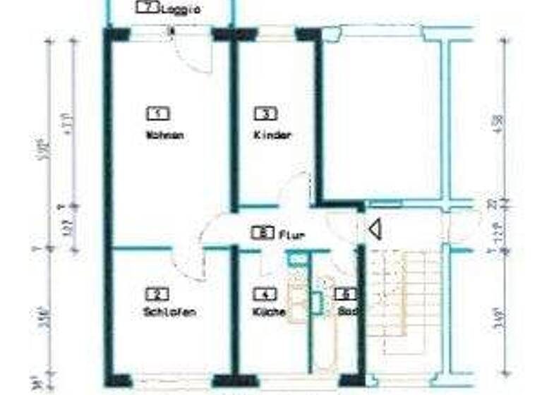 Wohnung zur Miete 373 € 3 Zimmer 58,5 m² 3. Geschoss Bautzen 02625