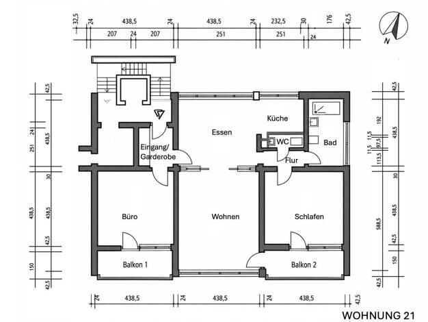 Wohnung zum Kauf provisionsfrei 333.000 € 4 Zimmer 105 m² 3. Geschoss Kernstadt Paderborn 33100