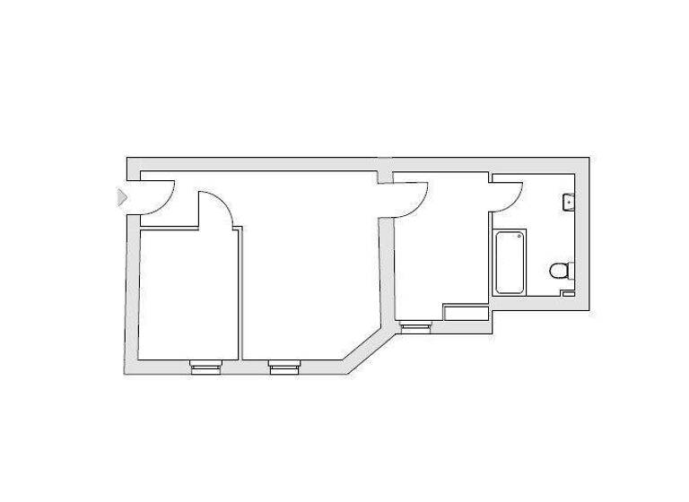 Studio zur Miete 316 € 2 Zimmer 42,1 m² 4. Geschoss Helmstedter Straße 26 Sudenburg Magdeburg 39112