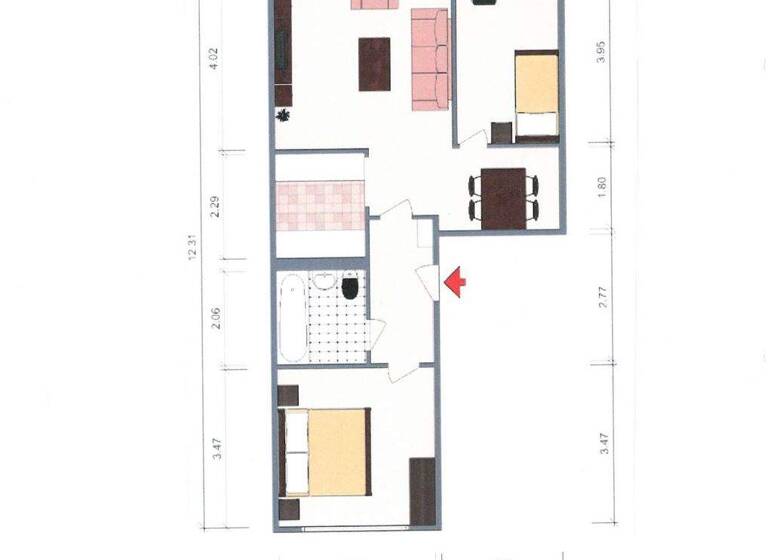 Wohnung zur Miete 300 € 3 Zimmer 55,3 m² 1. Geschoss Otto-Hofmann-Straße 34 Markersdorf Chemnitz 09122